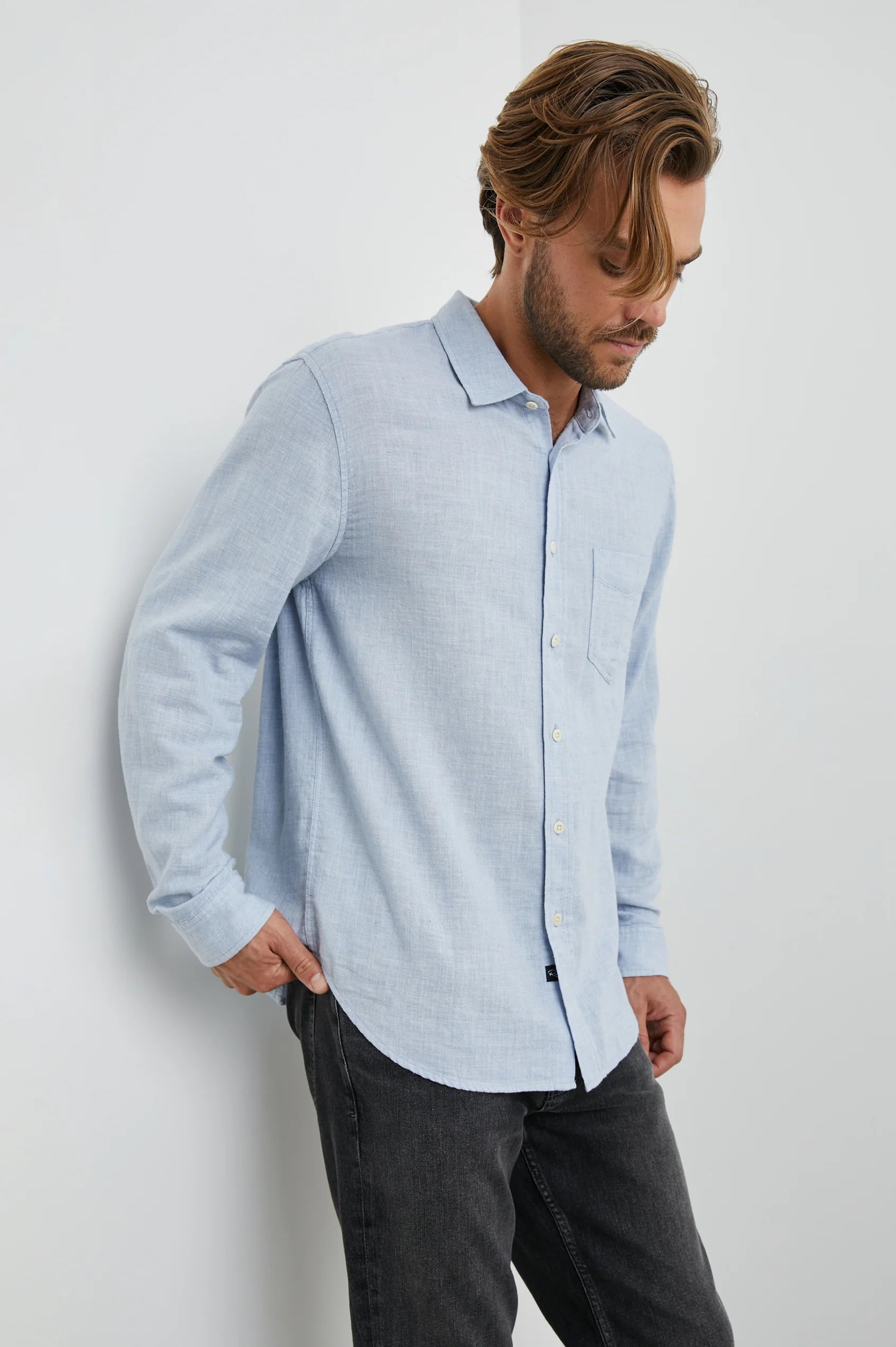 RAILS | Wyatt | Blue Melange Casual Men's Japanese 