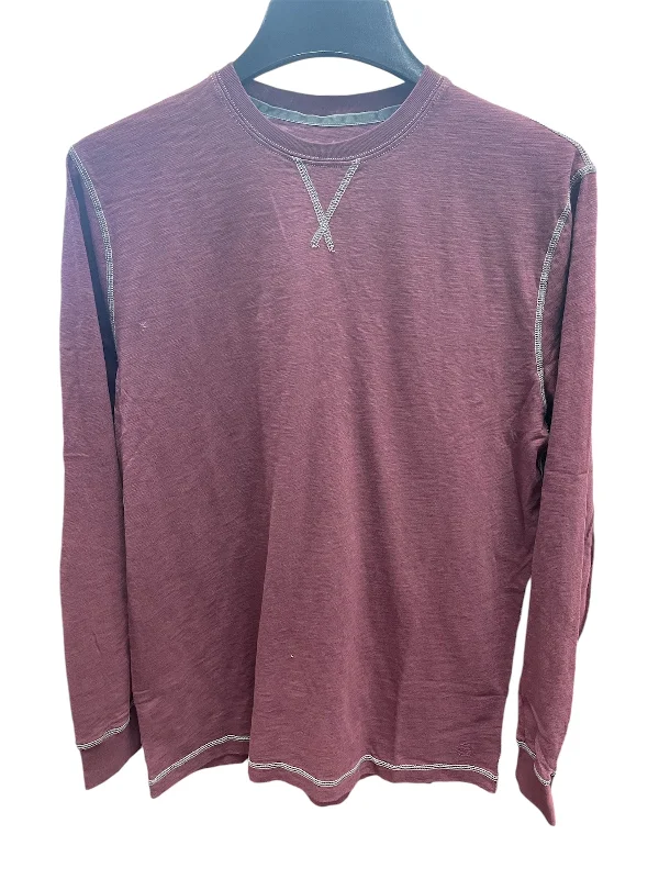 LS SLUBBY WUBBY TEE - CLARET RED Traditional Men's Wool