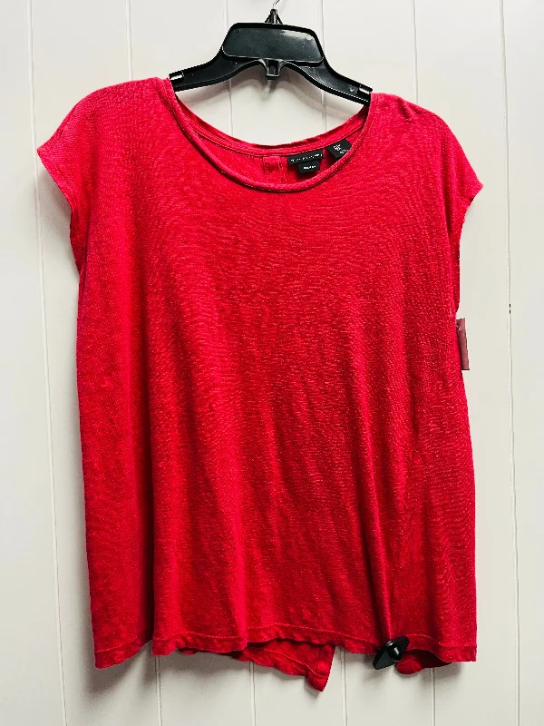 Top Short Sleeve By Tahari By Arthur Levine In Red, Size: L Artistic Men's Avant