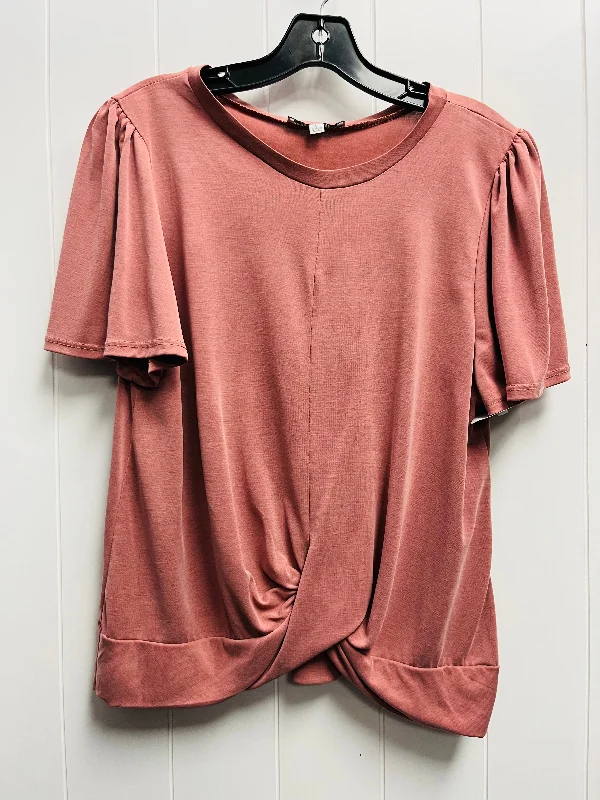 Top Short Sleeve By Green Envelope In Mauve, Size: Xl Practical Men's Quick