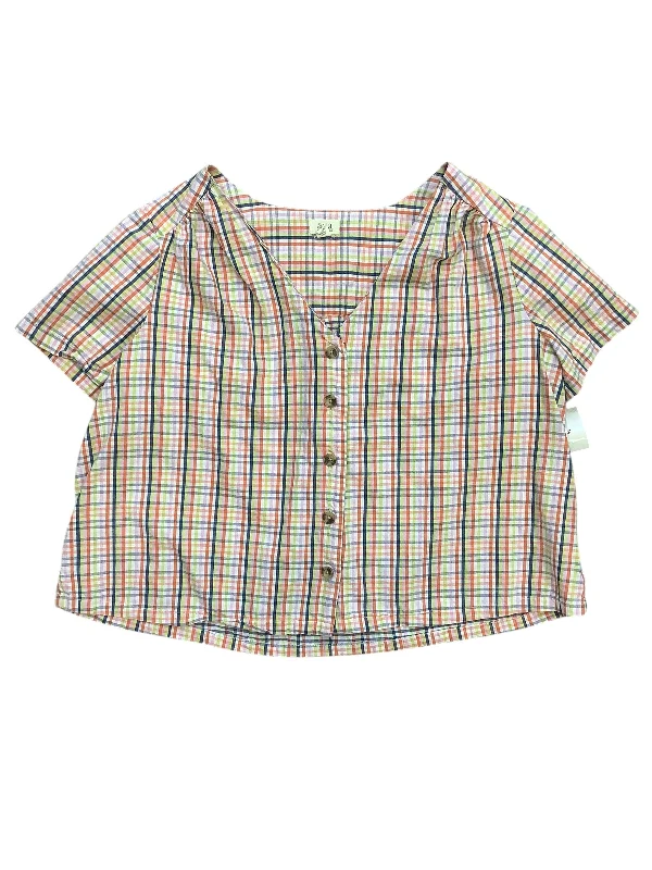 Top Short Sleeve Basic By Ana In Multi-colored, Size: L Business