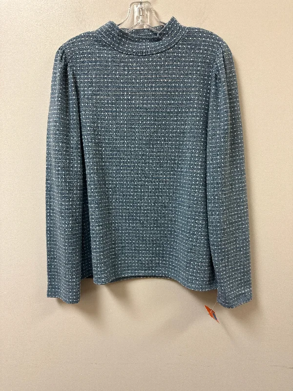 Top Long Sleeve By Madewell In Blue, Size: Xl Polished Men's Silk
