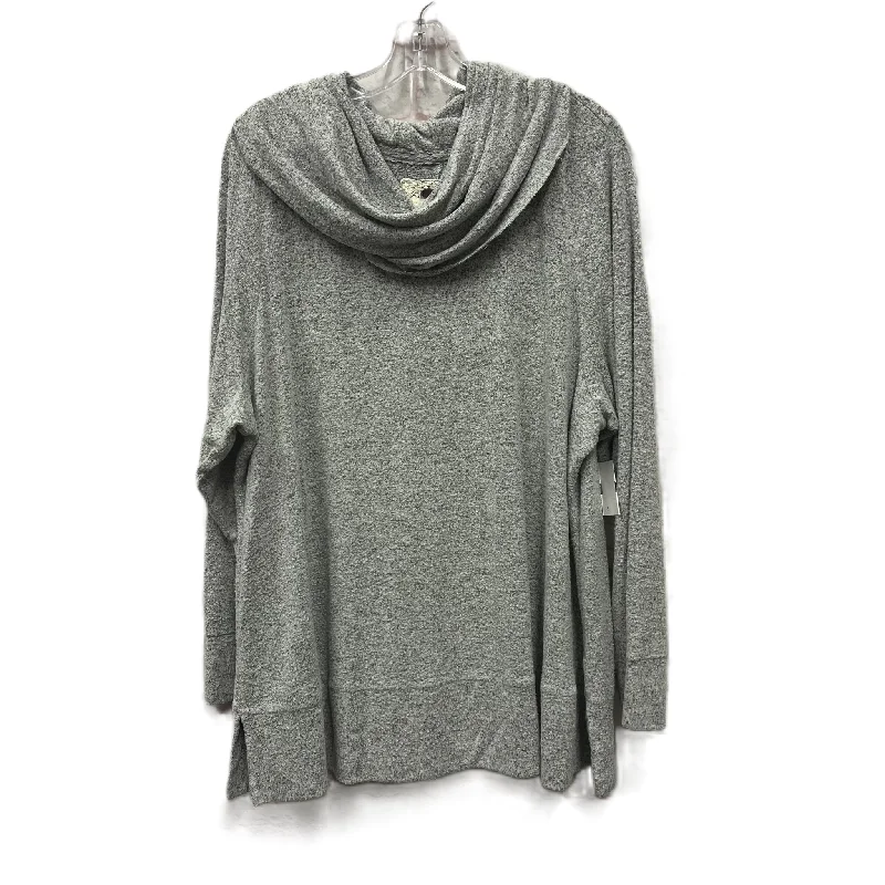 Top Long Sleeve By Cupio In Grey, Size: 2x Street