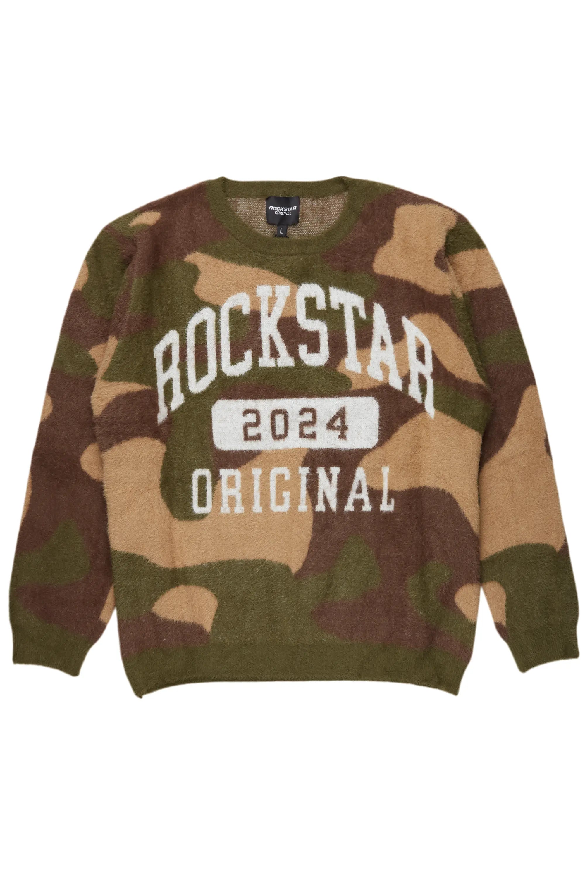 Boys Cavell Camo Knit Sweater Youthful Men's Anime