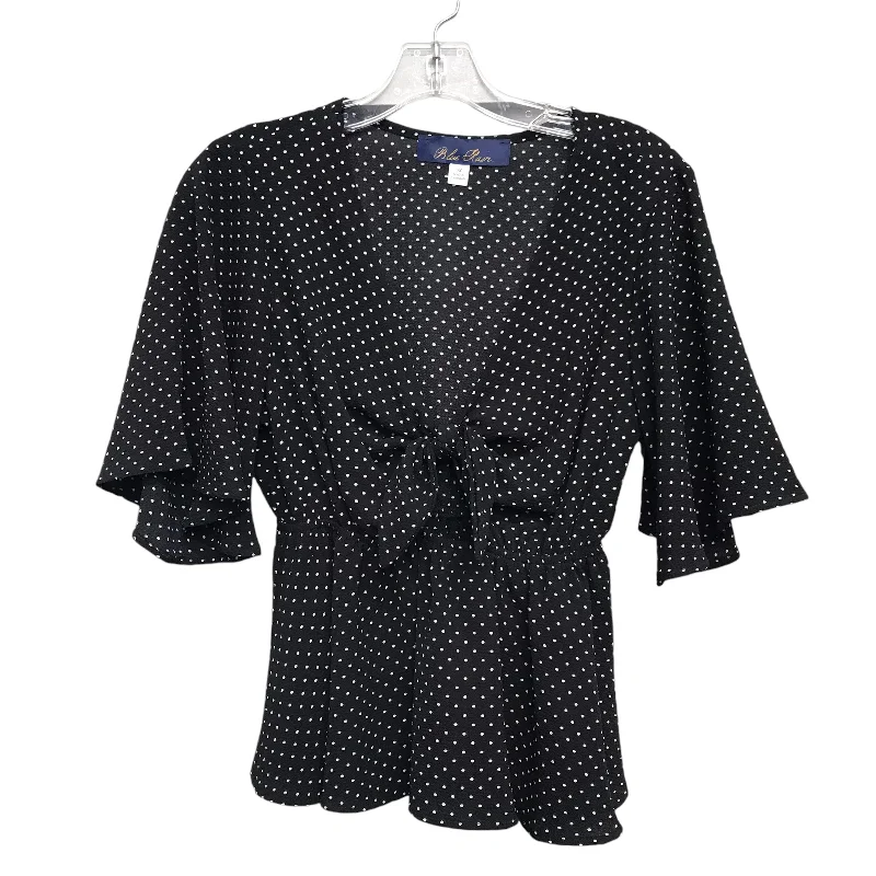 Top Ss By Blue Rain In Polkadot Pattern, Size:M Elegant Men's Cashmere