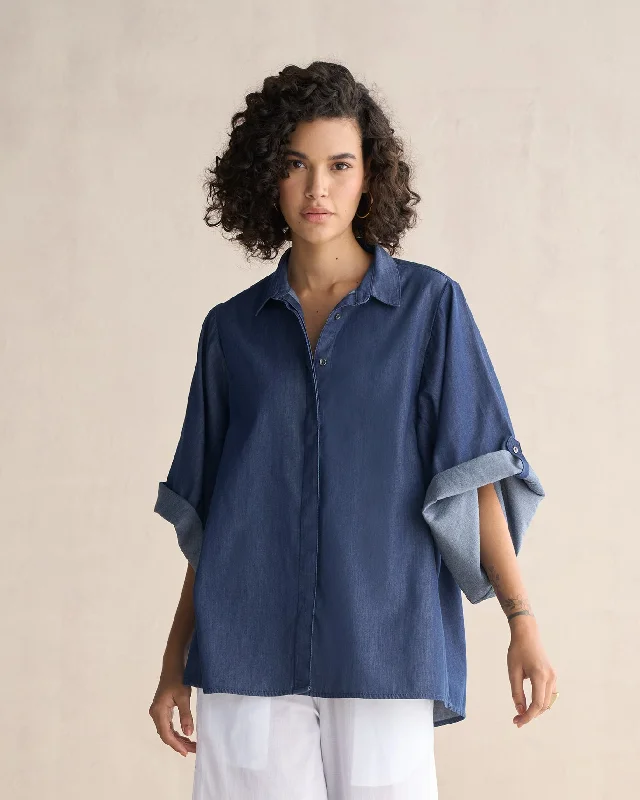 Drop Armhole Shirt - Blue Street