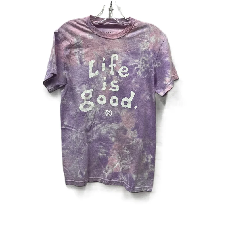 Athletic Top Short Sleeve By Life Is Good In Purple, Size: S Polished Men's Satin