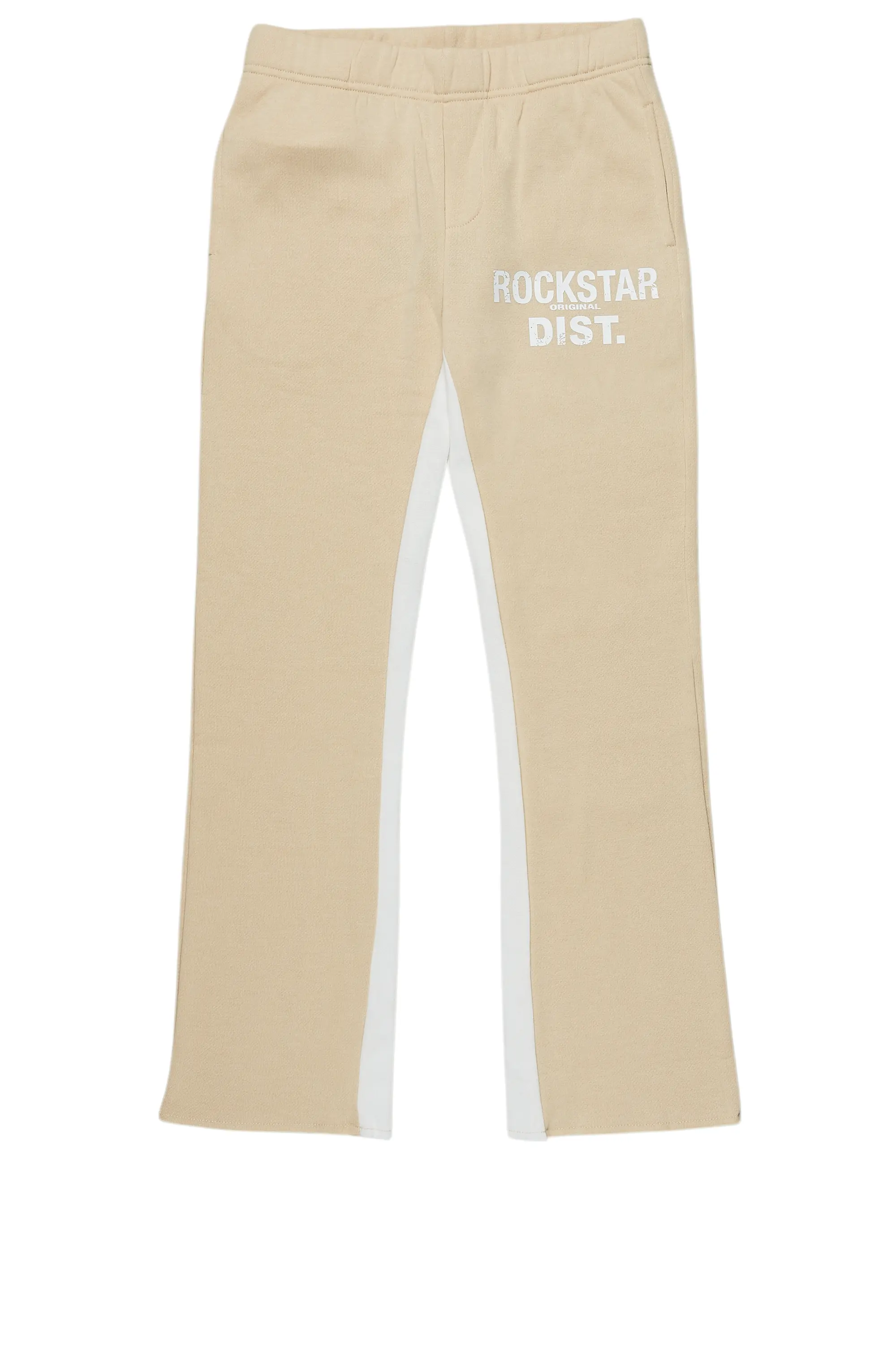 Boys Alpine Beige Baggy Fit Trackpant British Gentleman Style