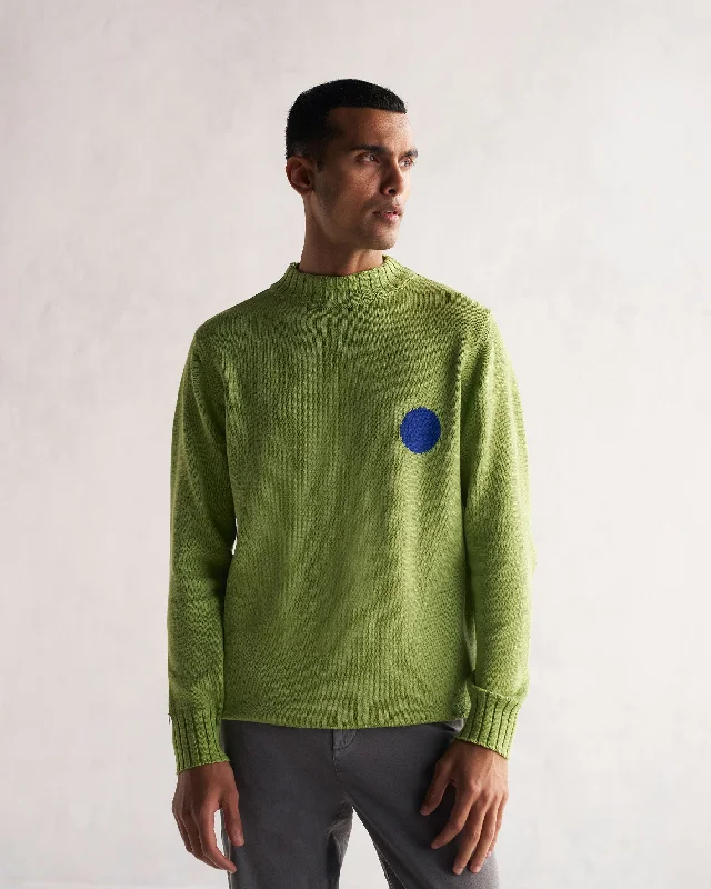 Coast Crew-Neck Sweater - Green Elegant Men's Cashmere