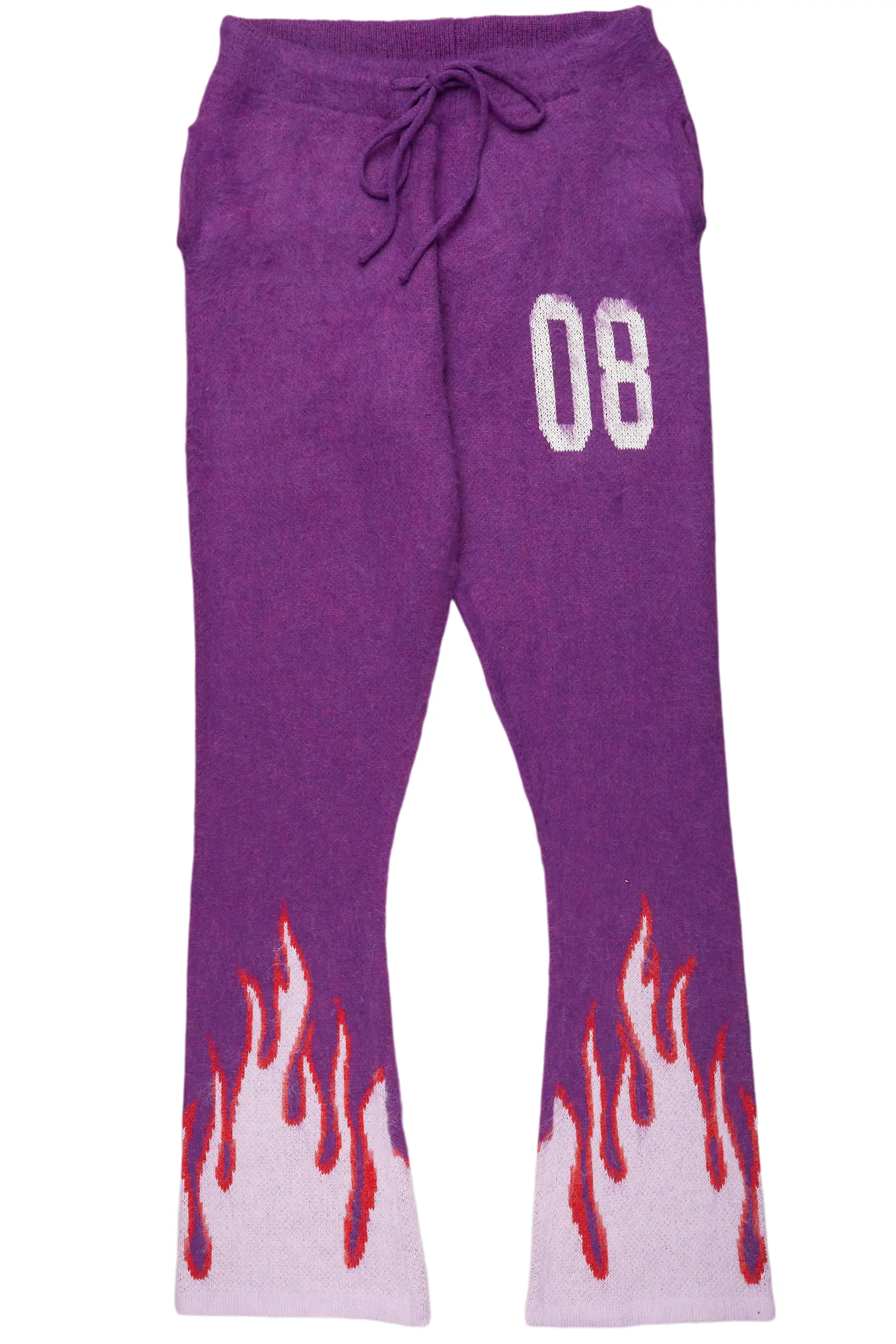 Boys Holger Purple/Pink Graphic Stacked Flare Mohair Track Pant Artistic Men's Avant