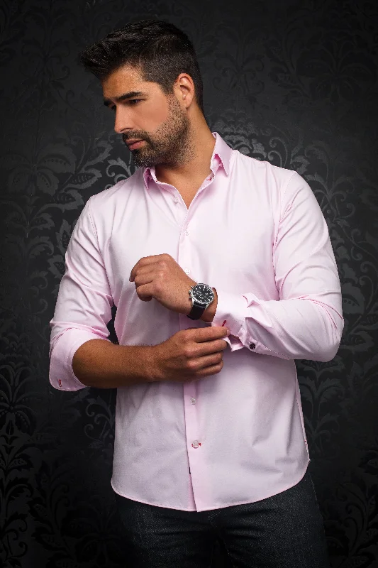 AU NOIR I Long Sleeve Shirt I Alexander SLD Pink Elegant Men's Formal 