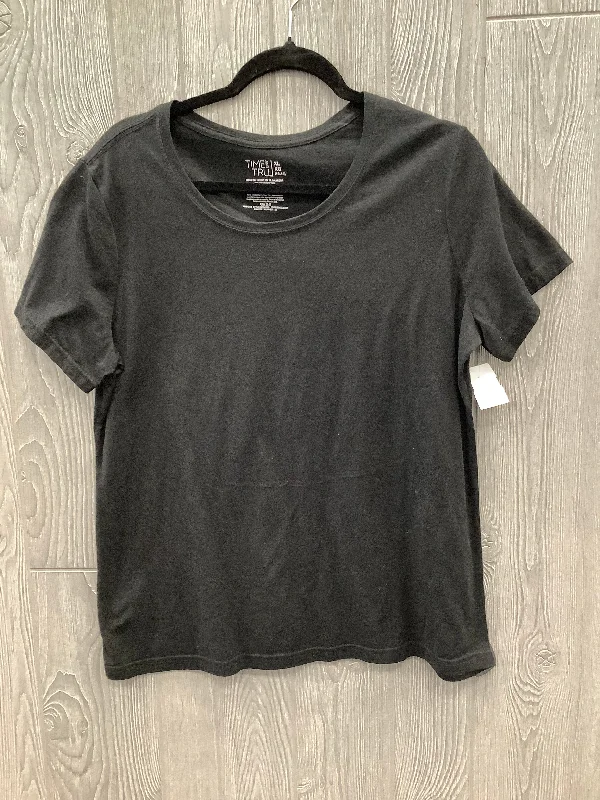 Top Short Sleeve Basic By Time And Tru In Black, Size: Xl Earthy Men's Sustainable 