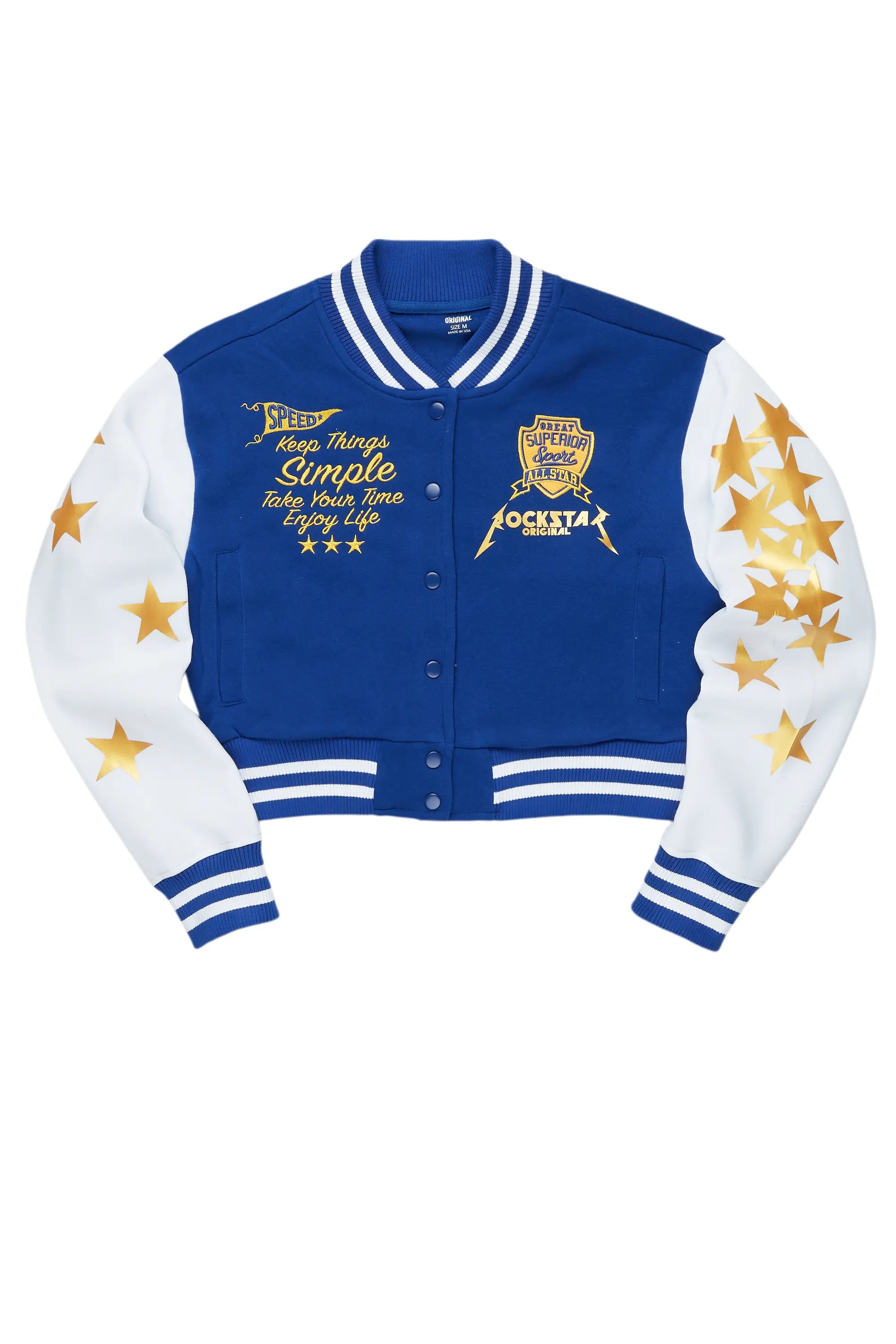 Suzanne Royal Blue Varsity Jacket Modern Men's 