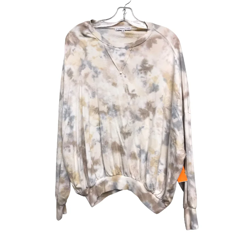 Top Long Sleeve By Young Fabulous & Broke In Tie Dye Print, Size: S Cozy Men's Sherpa