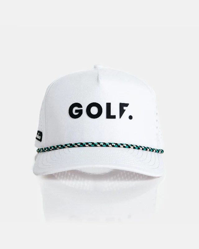 White GOLF Hat Artistic Men's Hand