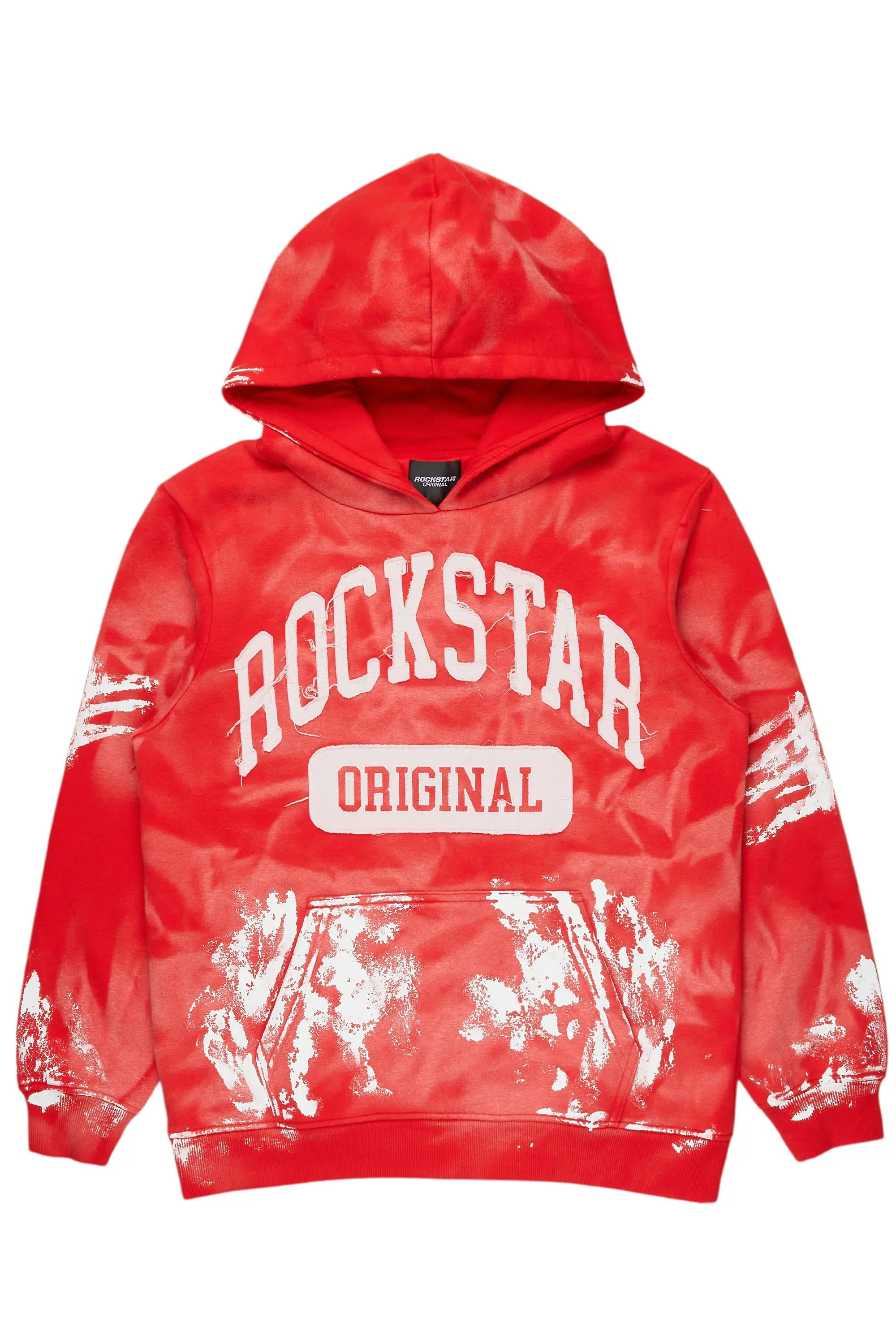 Karlo Red Graphic Painter Hoodie Modern Men's 