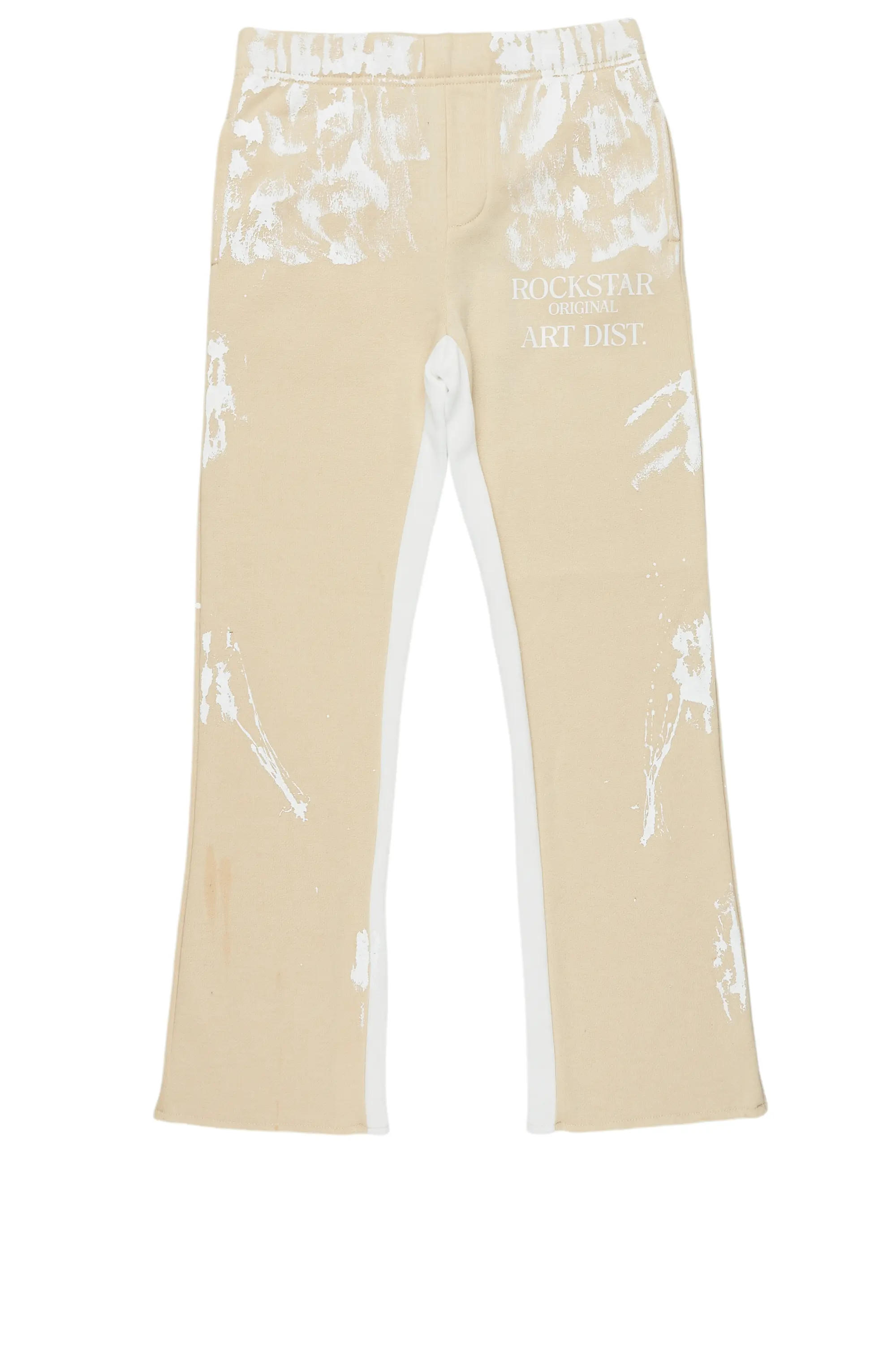 Boys Filip Beige Baggy Fit Trackpant Street