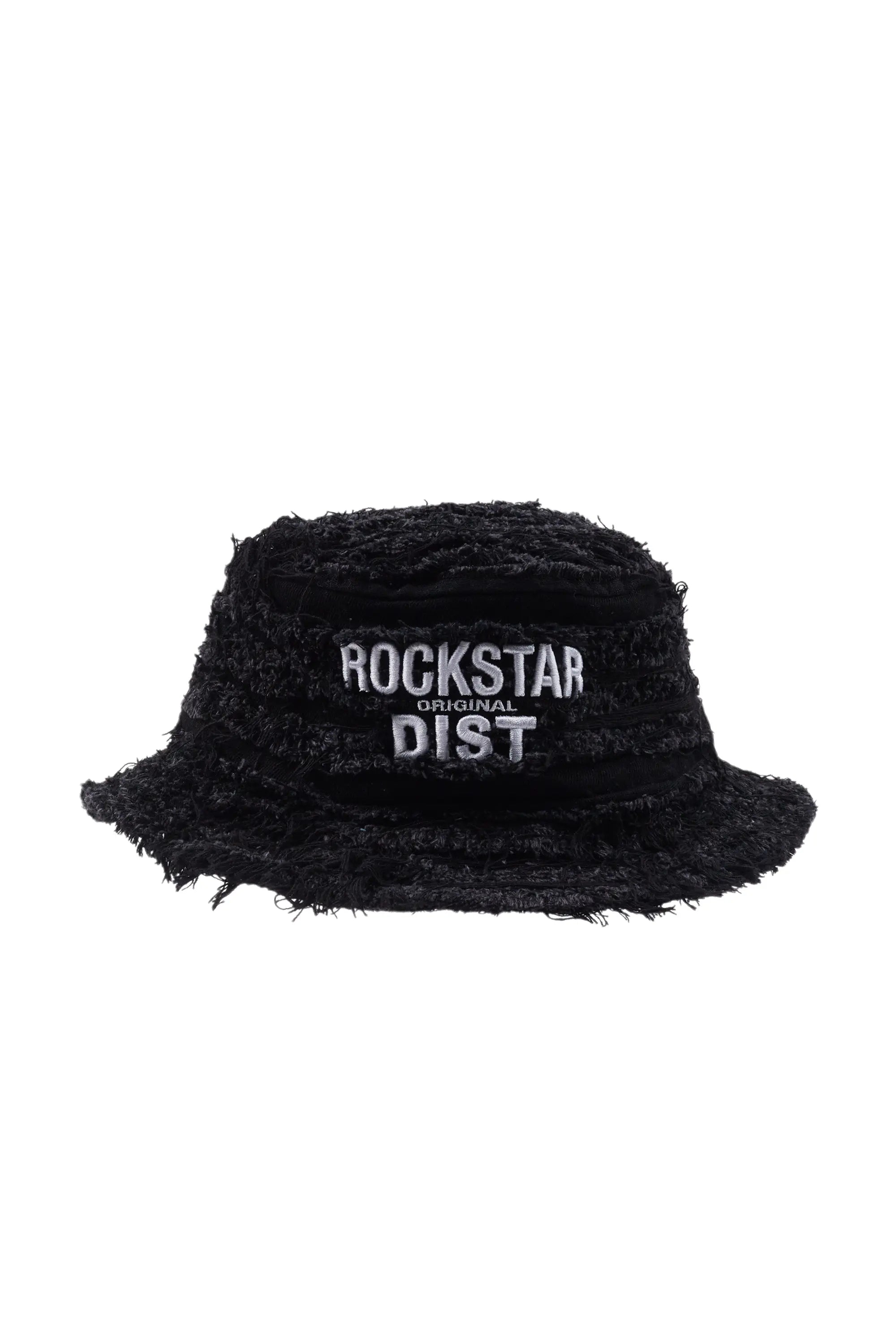 Lambertini Black Distressed Bucket Hat Sophisticated Men's 