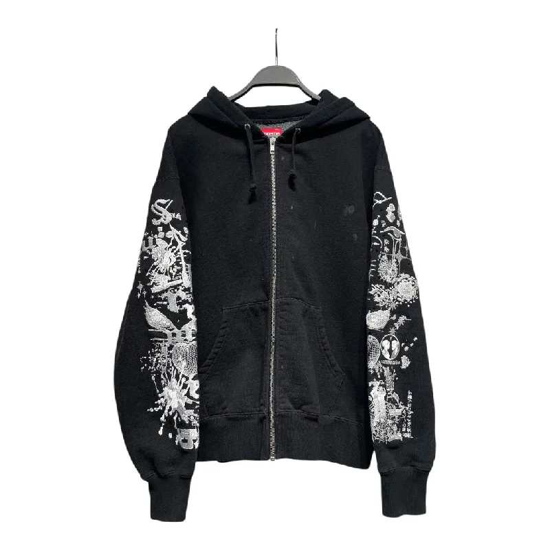 Supreme/Hoodie/S/All Over Print/BLK/EMBROIDERY Street