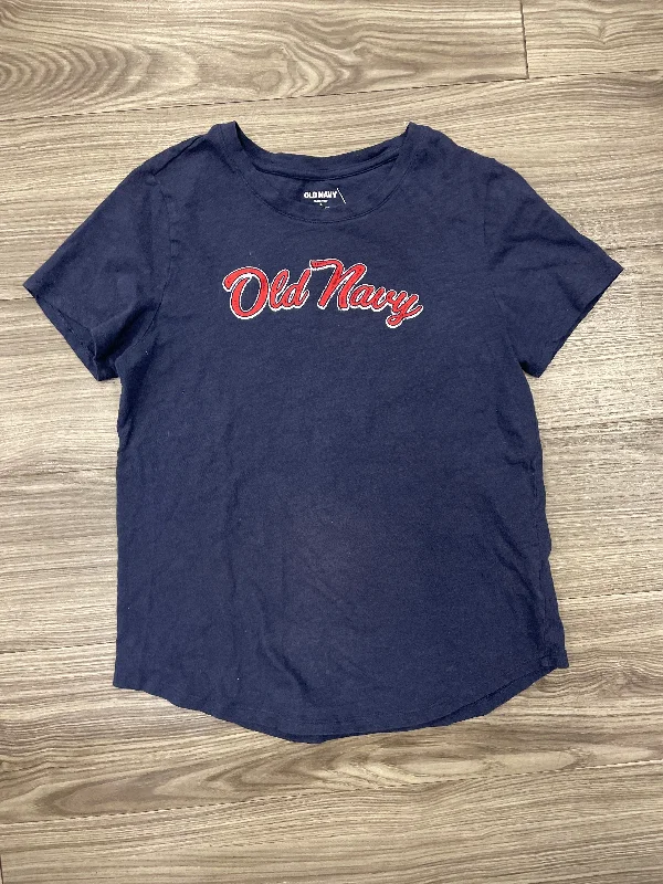 Top Short Sleeve Basic By Old Navy In Blue & Red, Size: S Sophisticated Men's 