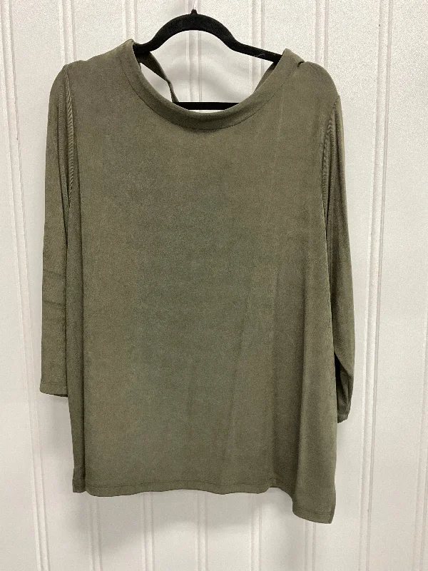 Top Long Sleeve By Chicos In Blue & Green, Size: Xl Earthy Men's Hemp
