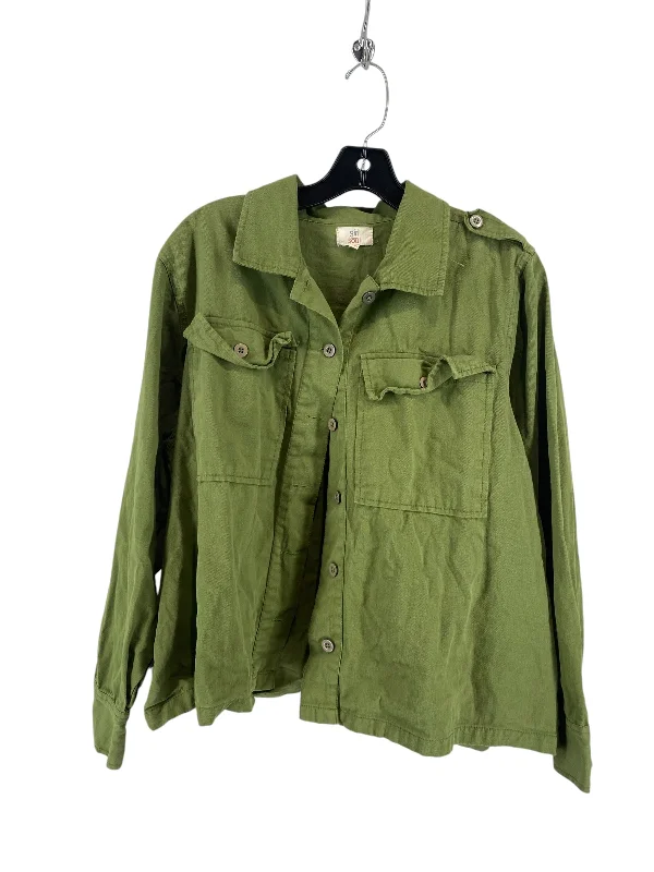 Top Long Sleeve By Clothes Mentor In Green, Size: 1x Edgy Men's Punk