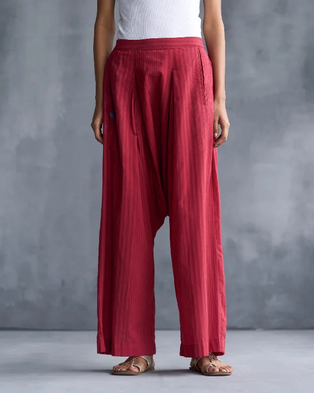 Enchanted Drop Crotch Pants - Red Refined Men's Velvet