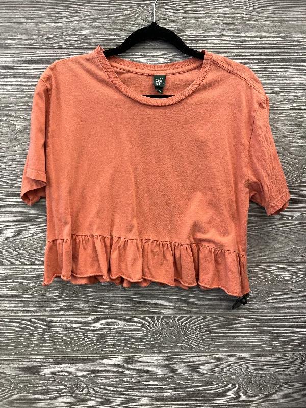 Top Short Sleeve By Wild Fable In Peach, Size: M Polished Men's Satin