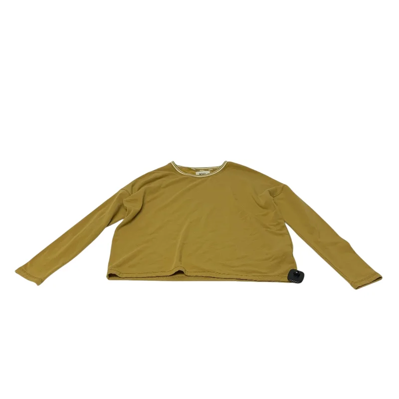 Top Long Sleeve By Madewell In Yellow, Size: Xs Casual Men's Loose