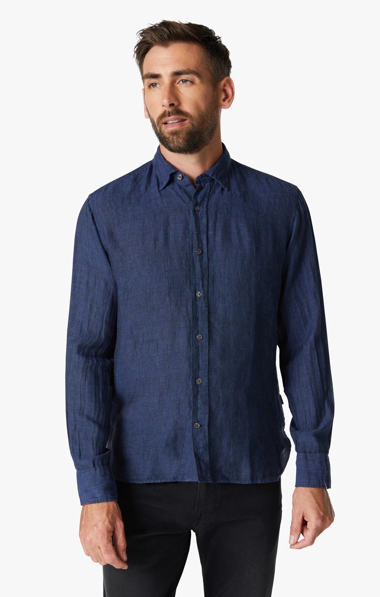 34 HERITAGE | Linen Chambray Shirt | Indigo Street