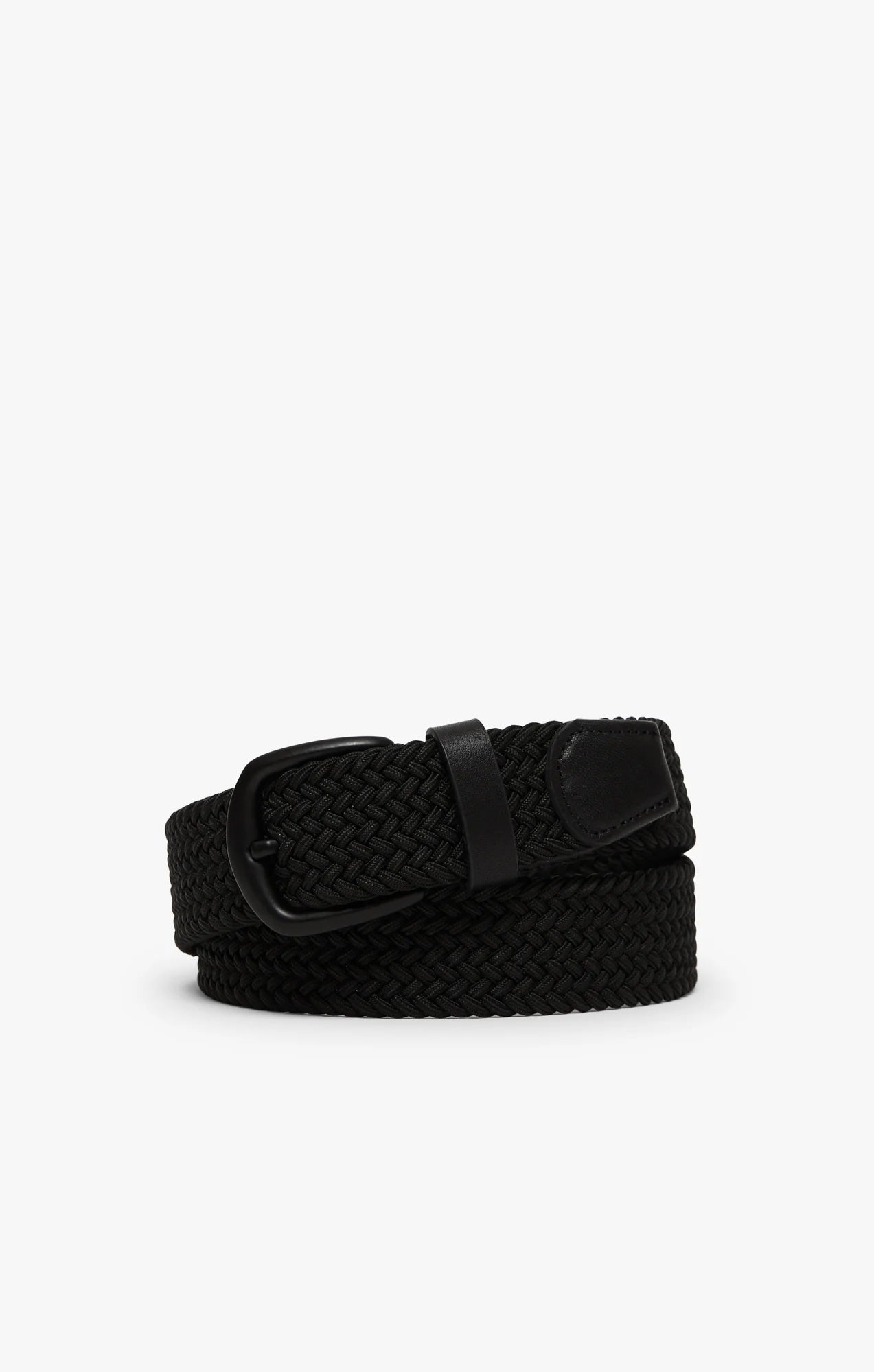 34 HERITAGE | Elastic Belt | Black Sleek Men's Contemporary 