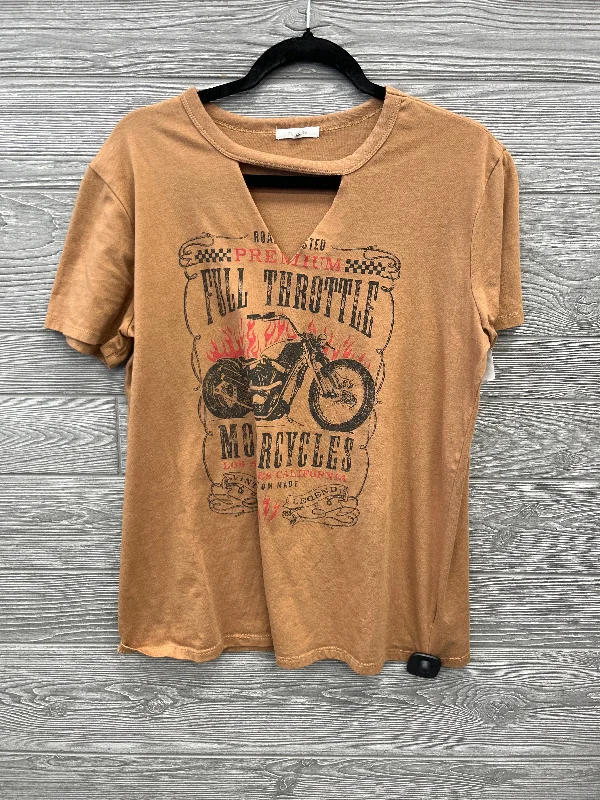 Top Short Sleeve By Maurices In Brown, Size: M Relaxed Men's Beach
