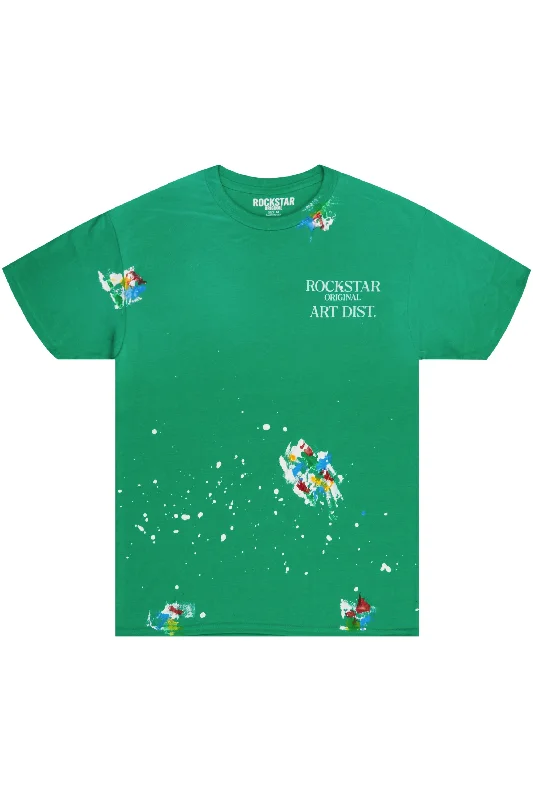 Palmer Light Green Graphic T-Shirt Sophisticated Men's French