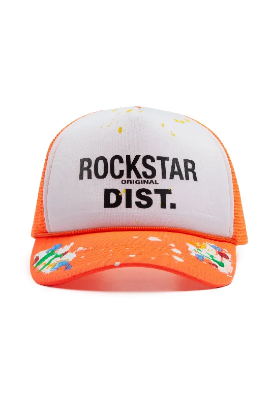 Neptune White/Orange Trucker Hat Modern Men's 