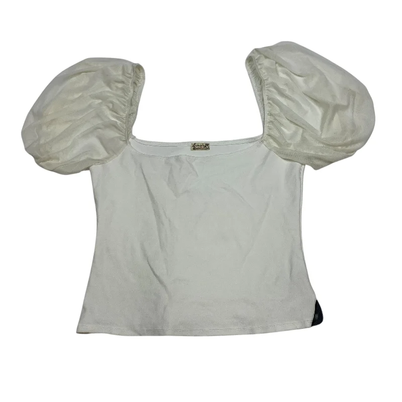 Top Short Sleeve By Free People In Cream, Size: M Sporty Men's Tennis