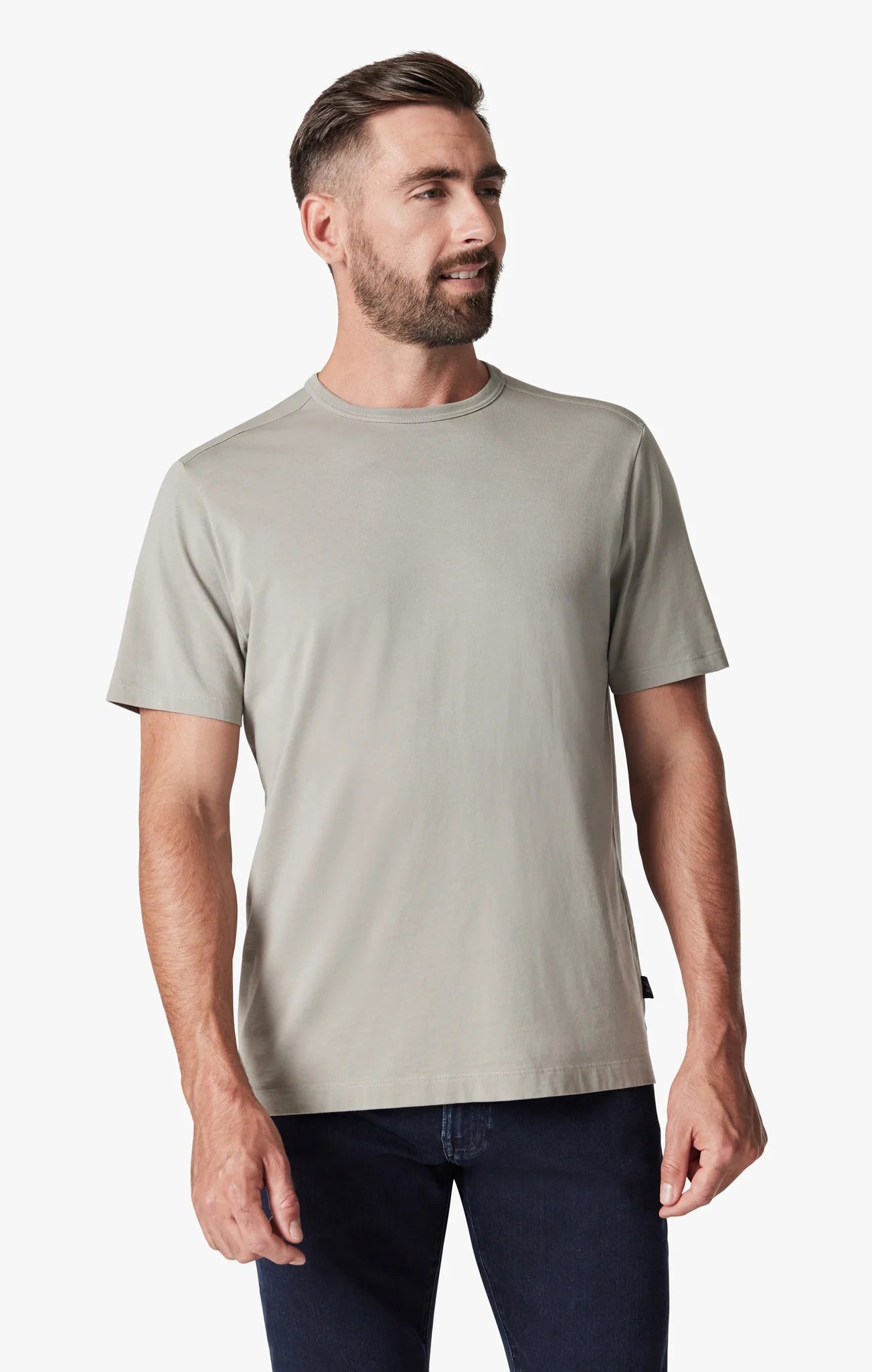 34 HERITAGE | Basic Crew Neck Tee | White Dove Tough Men's Military