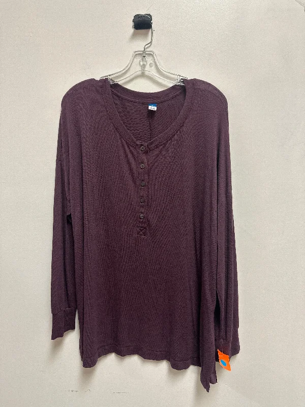 Top Long Sleeve By Old Navy In Purple, Size: Xl Trendy Men's Bucket