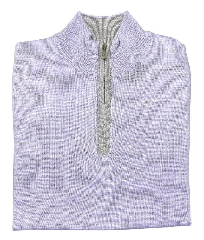 MERINO WOOL 1/4 ZIP - LILAC Modern Men's 