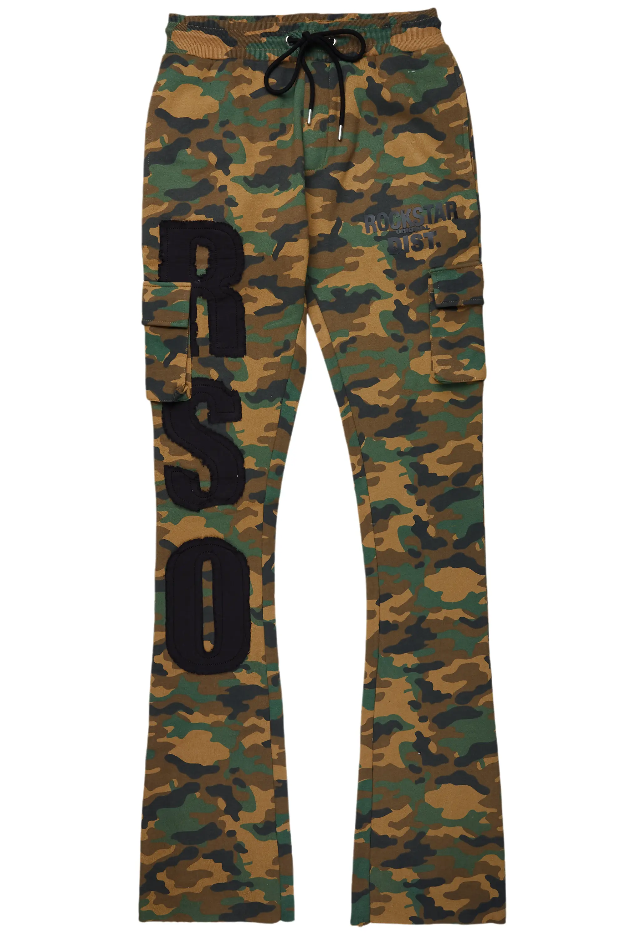 Boys Admir Faded Camo Stacked Flare Pant Athletic Men's Compression