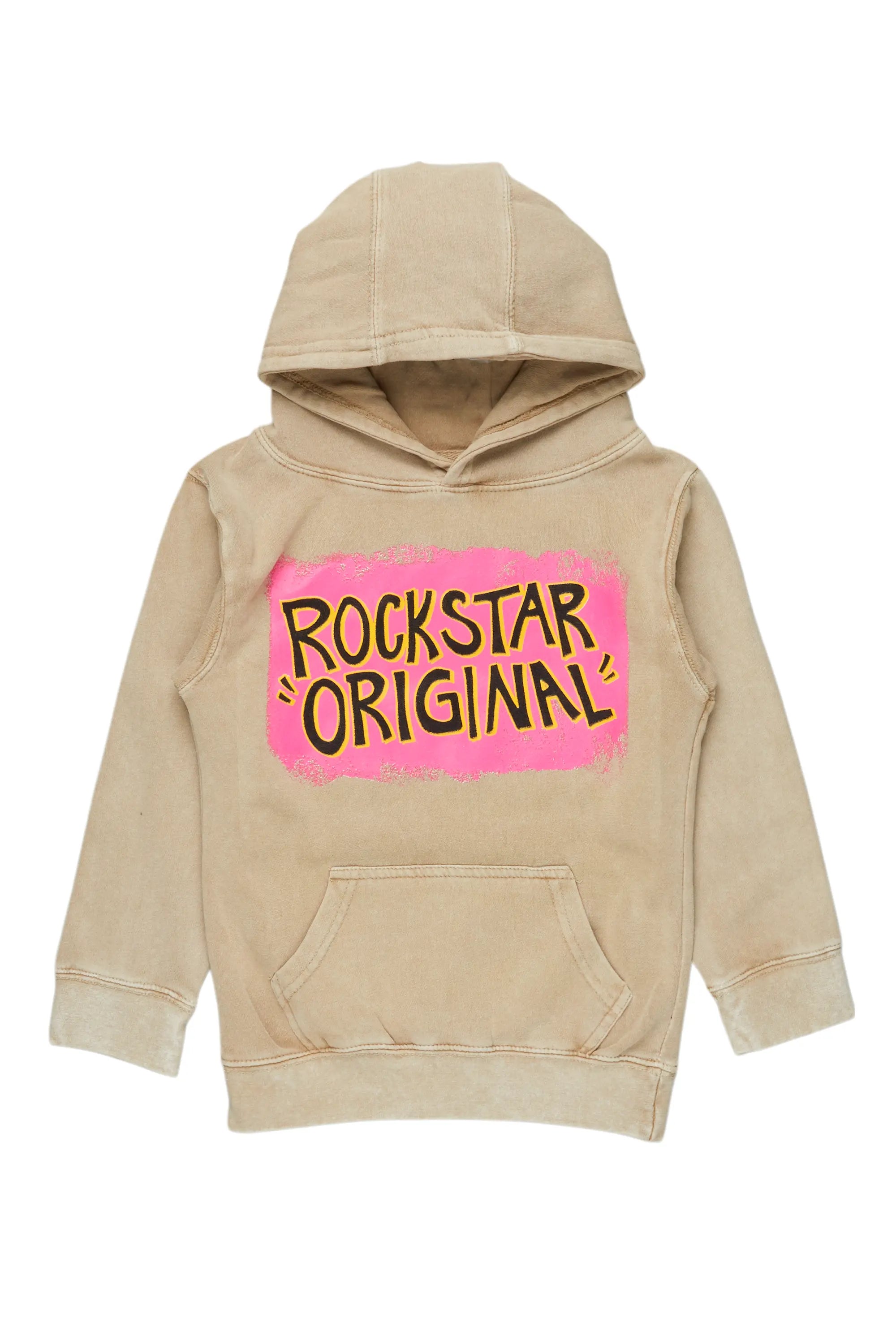 Girls Briellle Vintage Beige Graphic Hoodie Unique Men's Patch