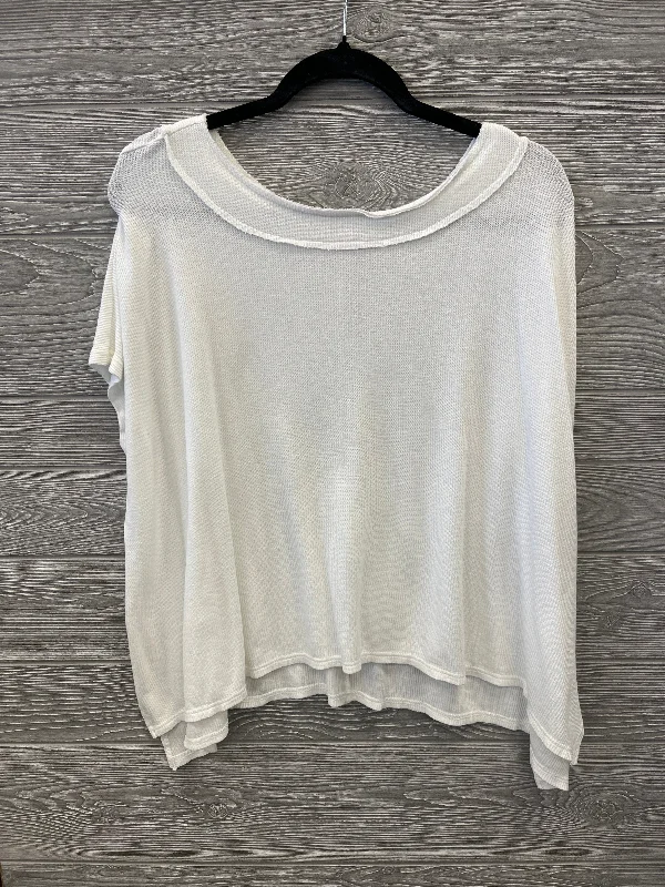 Top Short Sleeve By Pink Lily In White, Size: M Cclassic Men's Tweed