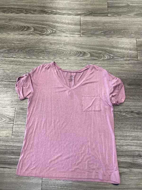 Top Short Sleeve By Clothes Mentor In Mauve, Size: Xl Trendy Men's Oversized