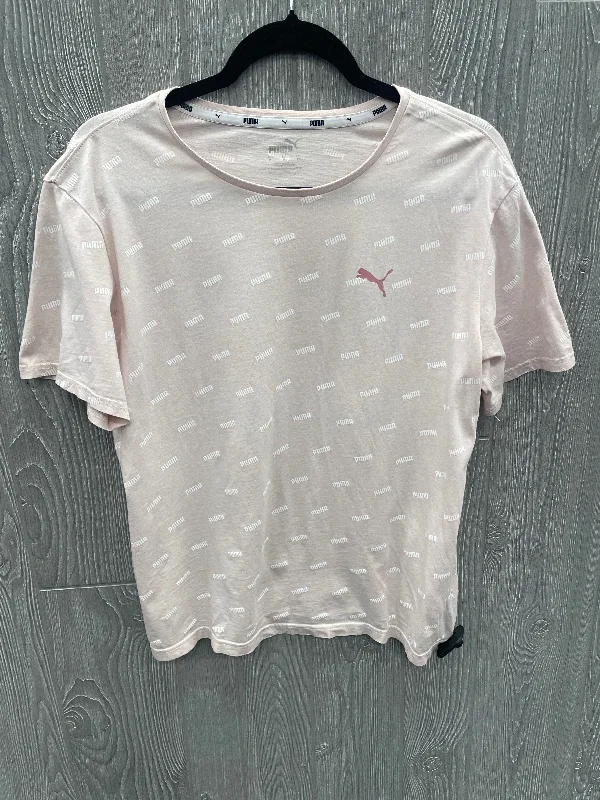 Top Short Sleeve By Puma In Pink, Size: M Tailored