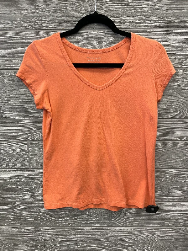 Top Short Sleeve By Tahari By Arthur Levine In Orange, Size: M Trendy Men's Bucket
