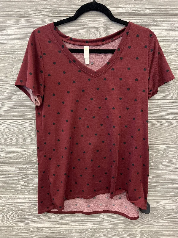Top Short Sleeve By Lularoe In Red, Size: M Vintage Men's 1970S Disco