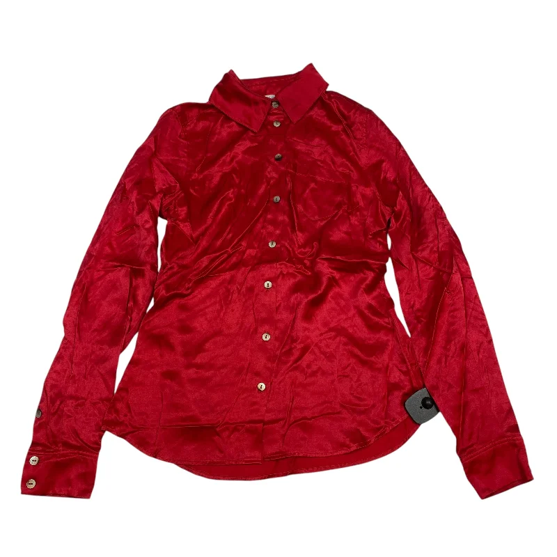 Top Long Sleeve By Boden In Red, Size: Xs Masculine Men's Thick