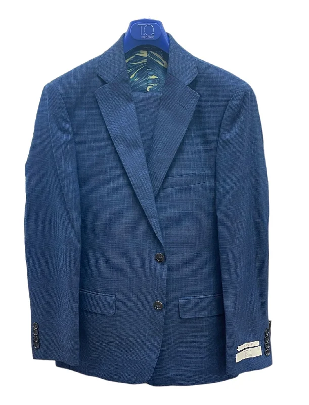 BOYS SLIM FIT FANCY SUIT - BLUE Refined Men's Velvet