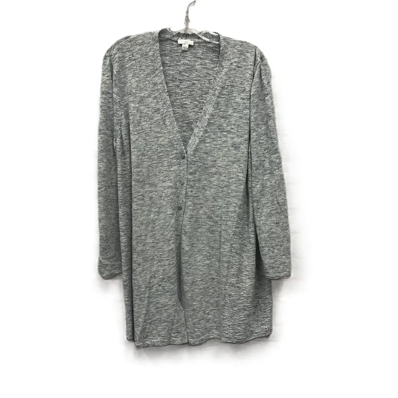 Sweater Cardigan By J. Jill In Grey, Size: Xl Youthful Men's Pop