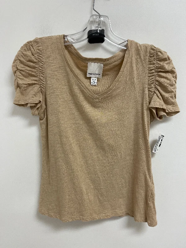 Top Short Sleeve By Clothes Mentor In Tan, Size: Xs Earthy Men's Hemp