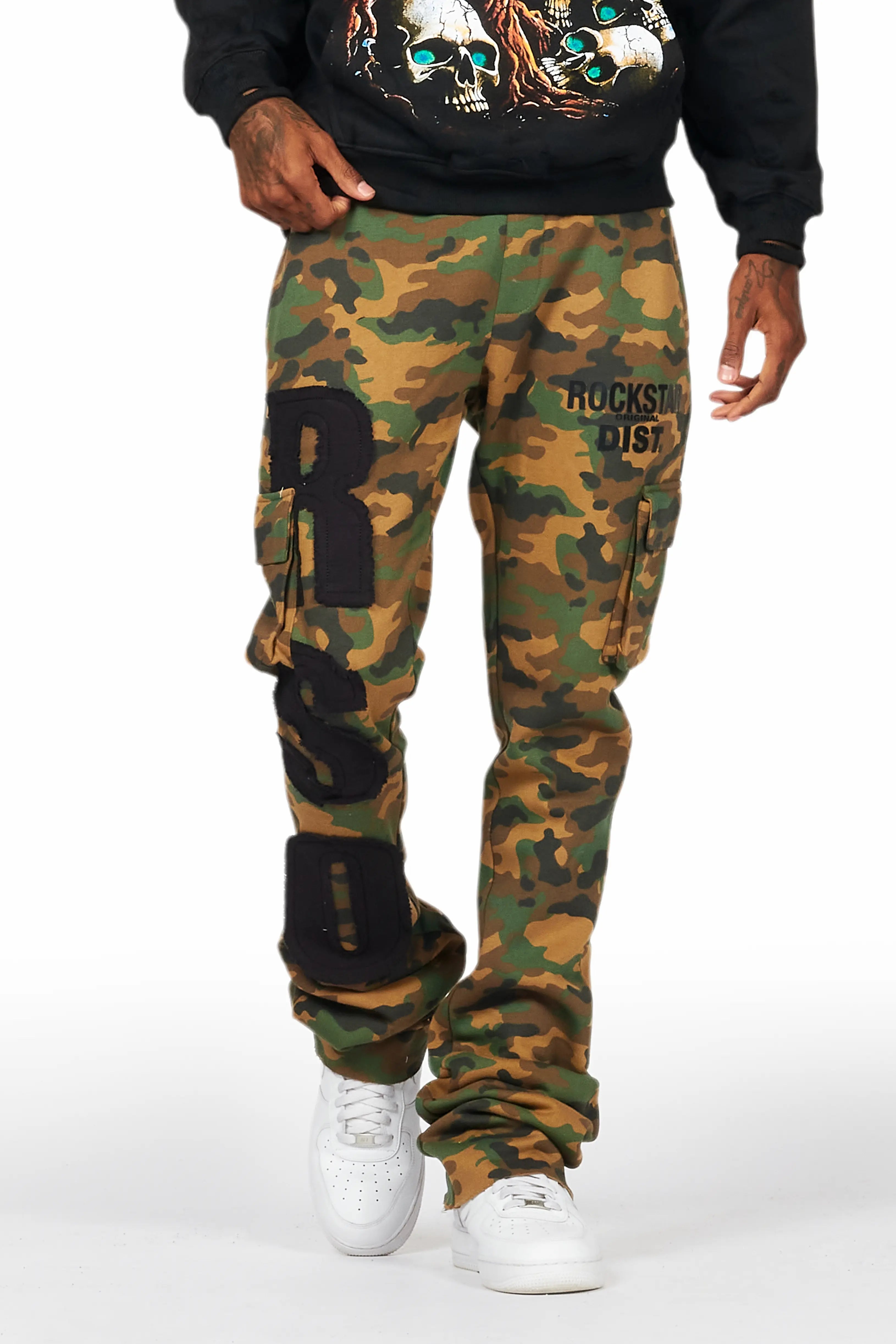 Admir Faded Camo Stacked Flare Pant Cozy Men's Winter